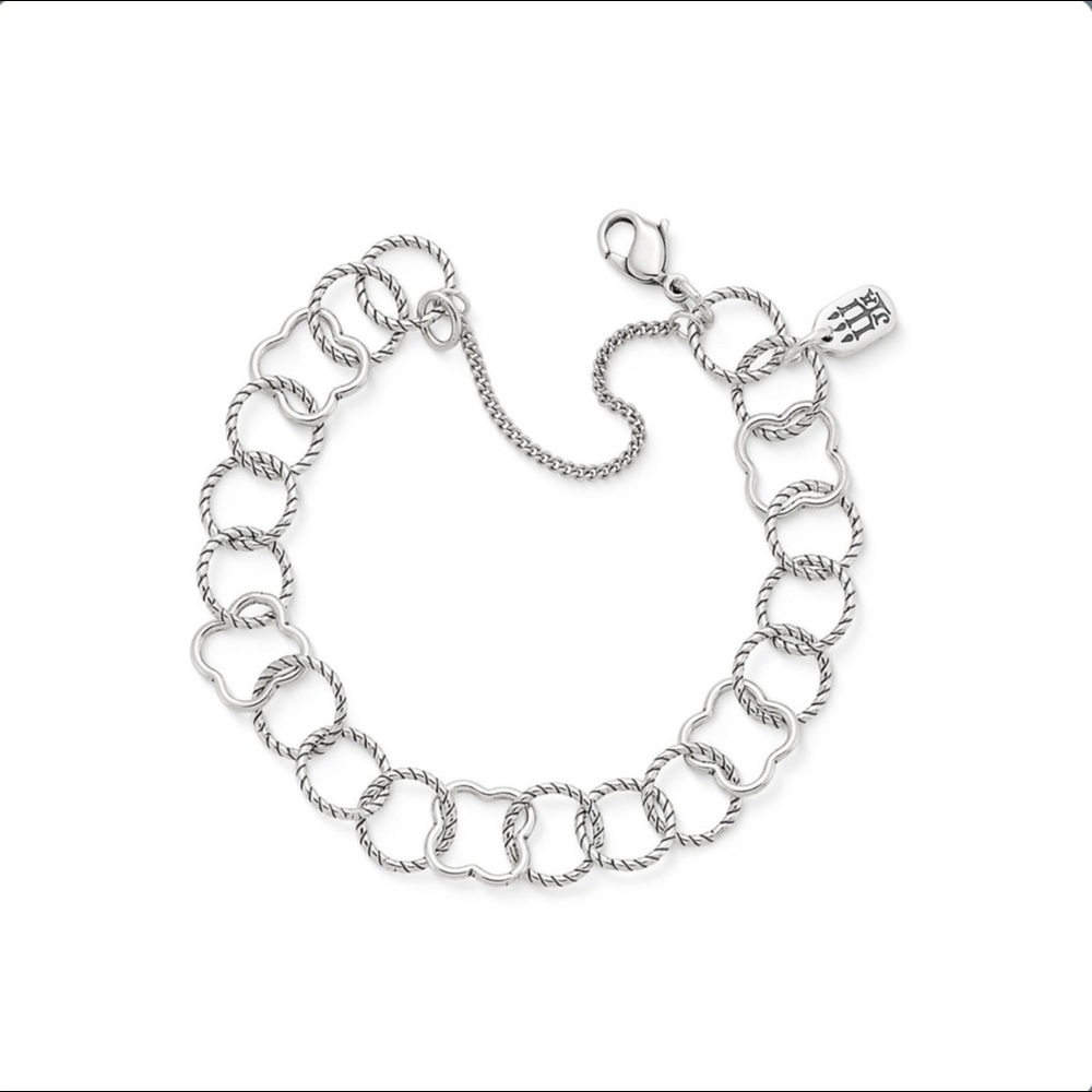 James Avery Quatrefoil Twisted Wire Charm Bracelet